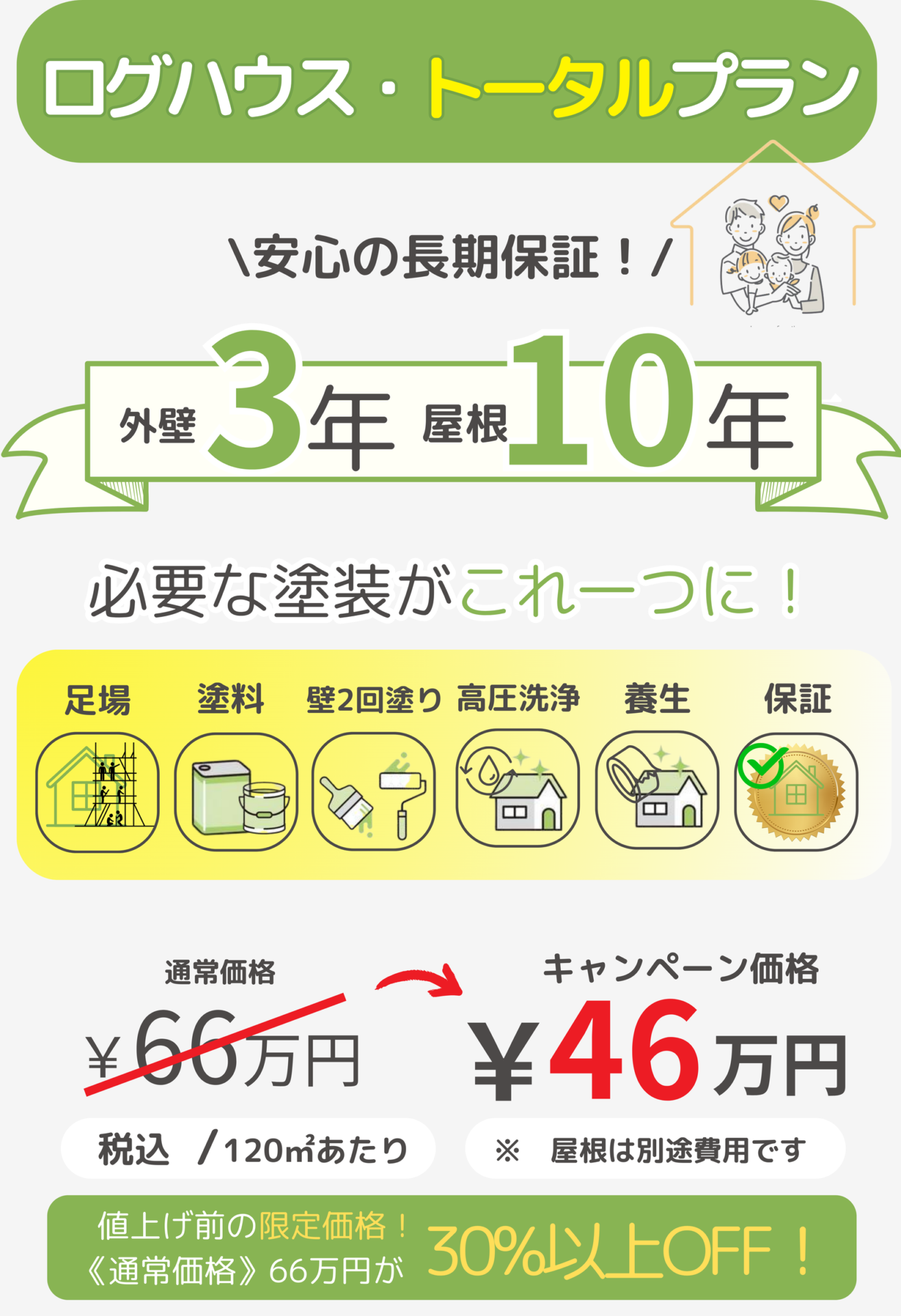 広島県　ログハウス　塗装　料金