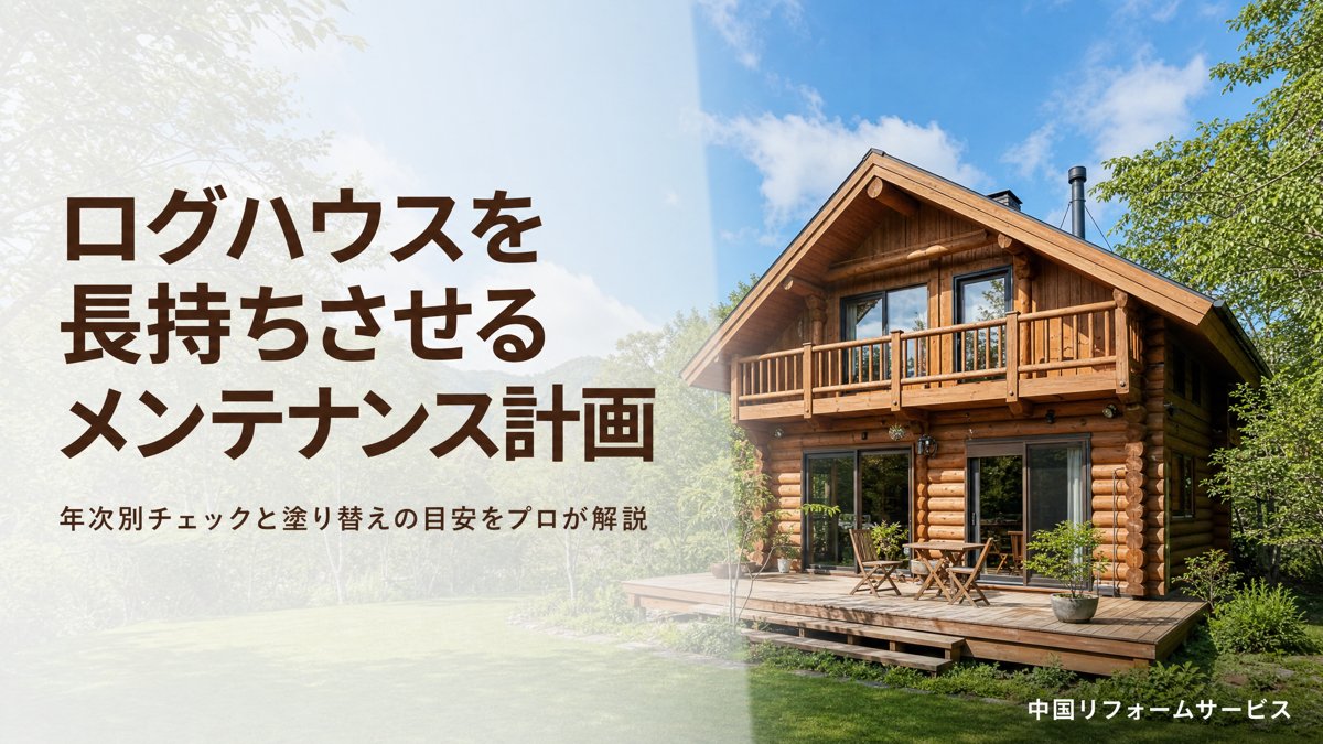 緑豊かな自然の中に建つログハウス